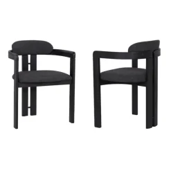 Jazmin Side Chair In Charcoal, Set Of 2