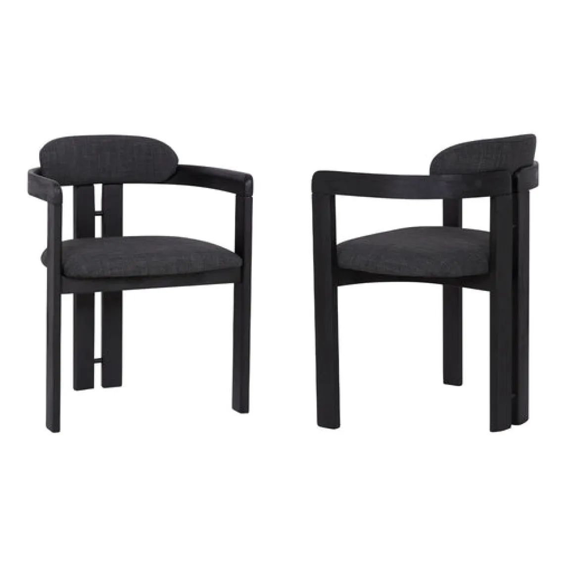 Jazmin Side Chair In Charcoal, Set Of 2