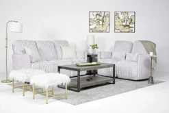 Jessica 2 Power Loveseat In Presley Fog/Charlotte Mist