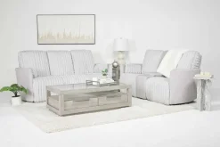 Jessica Reclining Console Loveseat In Presley Fog/Charlotte Mist