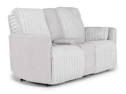 Jessica Reclining Sofa & Console Loveseat In Presley Fog/Charlotte Mist