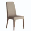 Jo Leather Side Chair In Aspen