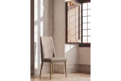 Jo Leather Side Chair In Aspen