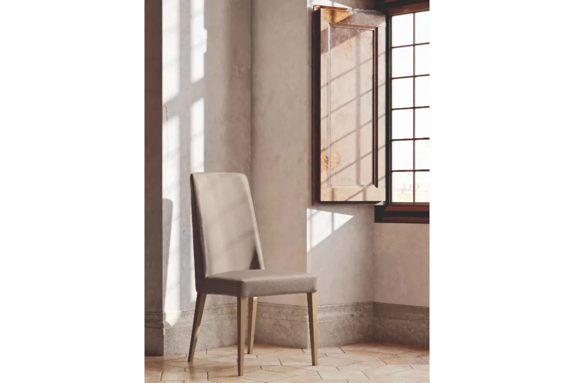 Jo Leather Side Chair In Aspen