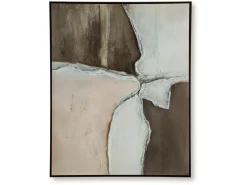 Jonward Abstract Wall Art In Brown/Tan/White
