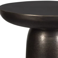 Joppa Outdoor Round Accent Table In Bronze