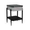 Jorvalee Usb Accent Table W/ Speaker In Gray/Black