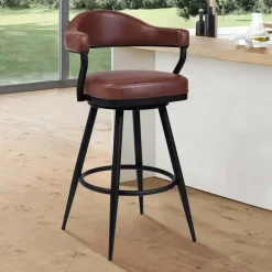 Justin Barstool In Vintage Coffee Brown, 30 Inch