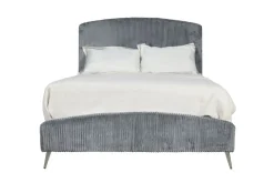 Kailani Upholstered Panel Bed In Black, Queen