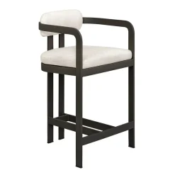 Kalmar Outdoor Counter Height Stool In Black