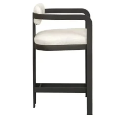 Kalmar Outdoor Counter Height Stool In Black