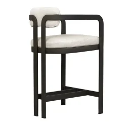 Kalmar Outdoor Counter Height Stool In Black