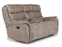 Kamari Reclining Sofa & Console Loveseat In Gray