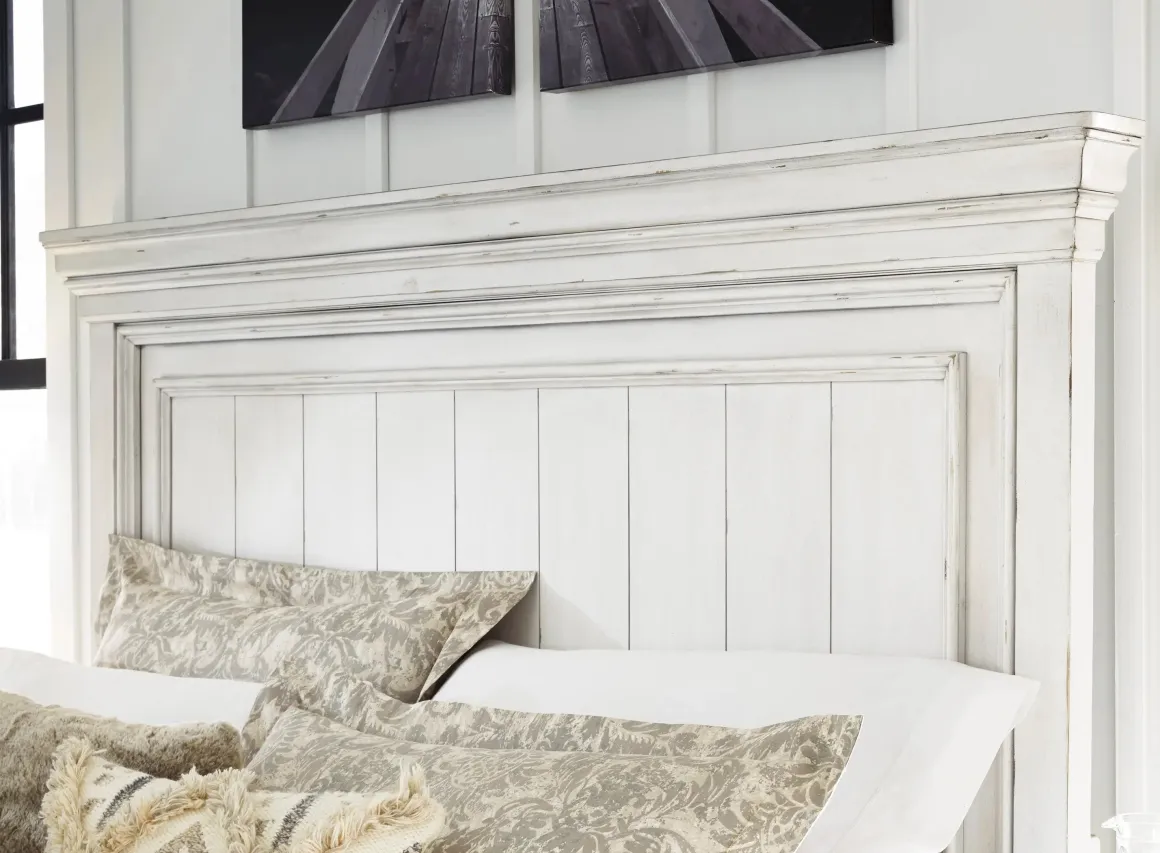 Kanwyn Panel Bed W/ Storage In White Wash, Queen