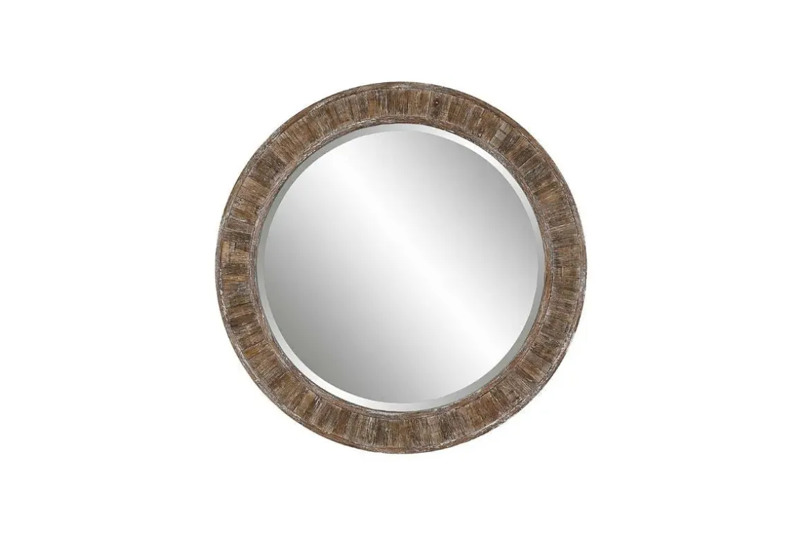 Katet Distressed Accent Mirror In Brown