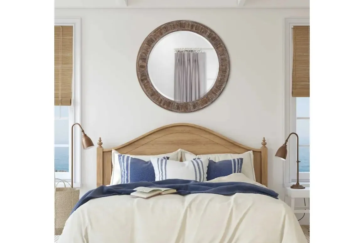 Katet Distressed Accent Mirror In Brown