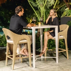 Kavali Outdoor Counter Height Stool In Honey