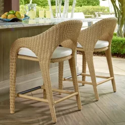 Kavali Outdoor Counter Height Stool In Honey