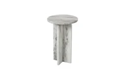 Keithwell Round Accent Table In Gray & White