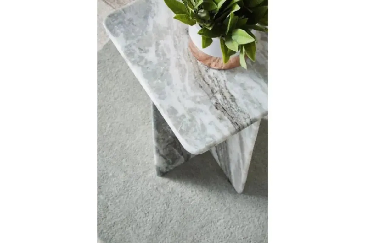 Keithwell Round Accent Table In Gray & White