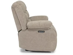 Kelsey Power Loveseat In Light Brown