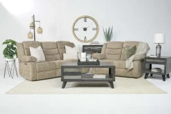 Kelsey Power Sofa & Loveseat In Light Brown