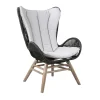 King Outdoor Lounge Chair In Charcoal