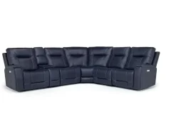 Kingston 6 Piece 3 Power Sectional In Canyon Ocean
