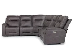 Kingston 6 Piece 3 Power Sectional In Canyon Ocean