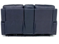 Kingston 3 Power Console Loveseat In Ocean Blue