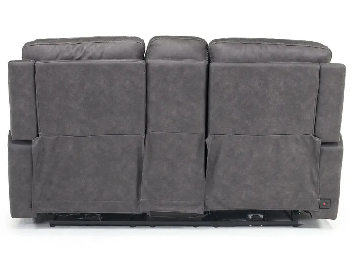 Kingston 3 Power Console Loveseat In Ocean Blue