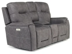 Kingston 3 Power Sofa & Console Loveseat In Ocean Blue