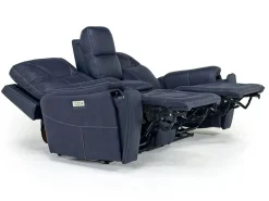 Kingston 3 Power Sofa & Console Loveseat In Ocean Blue