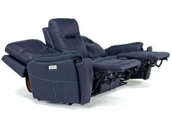 Kingston 3 Power Sofa & Console Loveseat In Ocean Blue