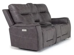 Kingston 3 Power Theater Console Loveseat W/ Immersive Sound In Canyon Ocean