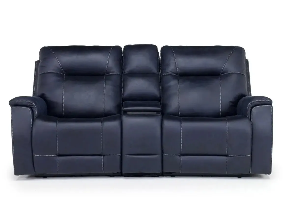 Kingston 3 Power Theater Console Loveseat W/ Immersive Sound In Canyon Ocean