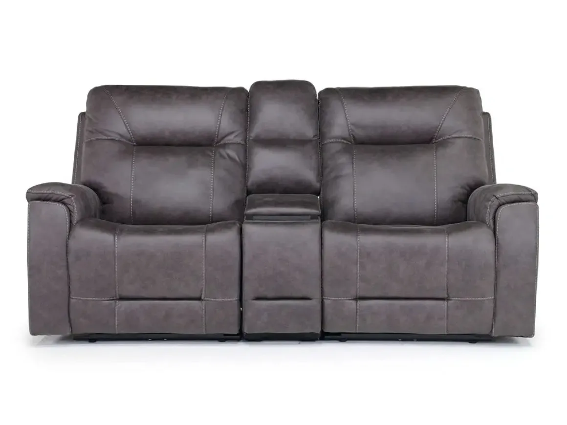 Kingston 3 Power Theater Console Loveseat W/ Immersive Sound In Canyon Ocean