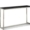 Kira Sofa Table In Black/Brushed Nickel