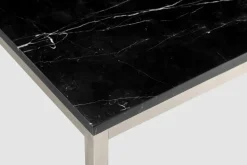 Kira Sofa Table In Black/Brushed Nickel