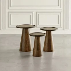 Knox Accent Nesting Tables In Chestnut, Set Of 3