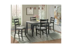 Kona Dining Table & 4 Chairs In Brown