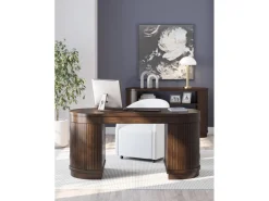 Korestone Office Desk In Warm Brown