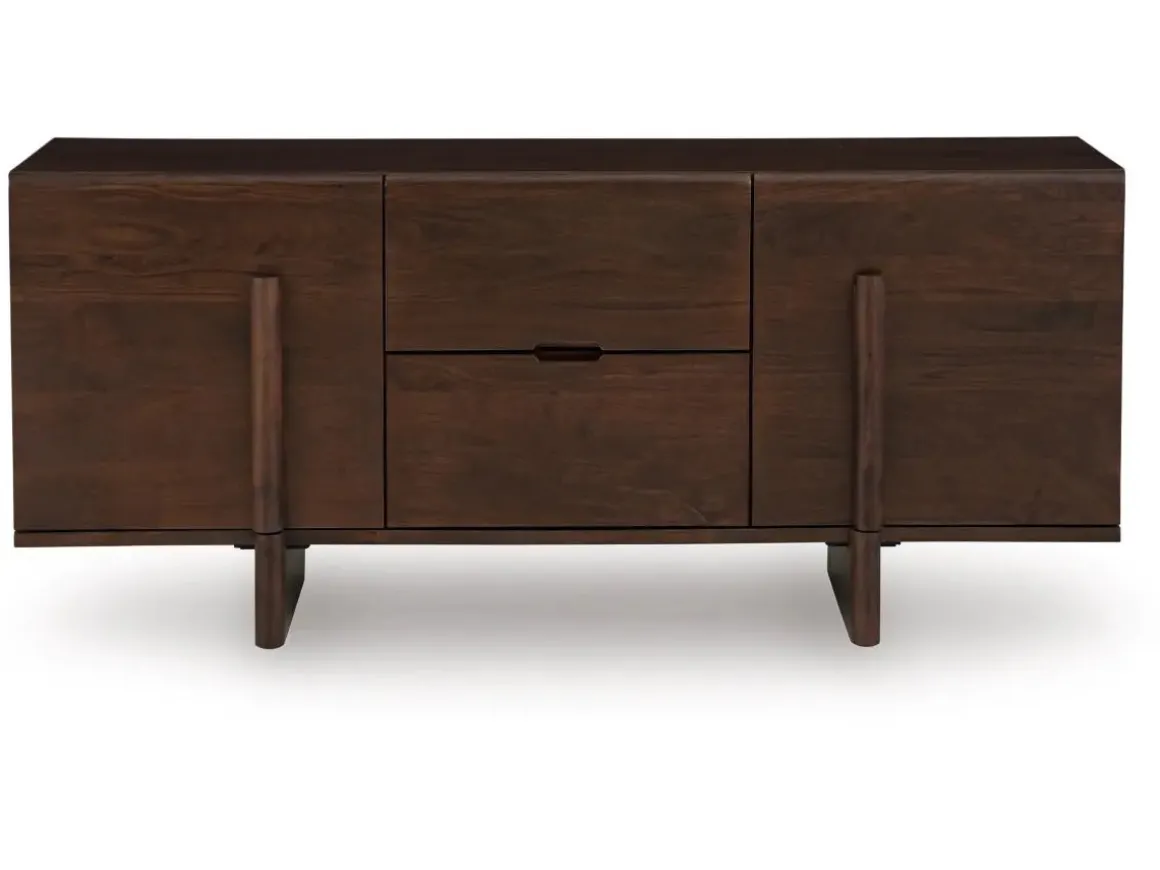 Kydler Media Console In Medium Brown