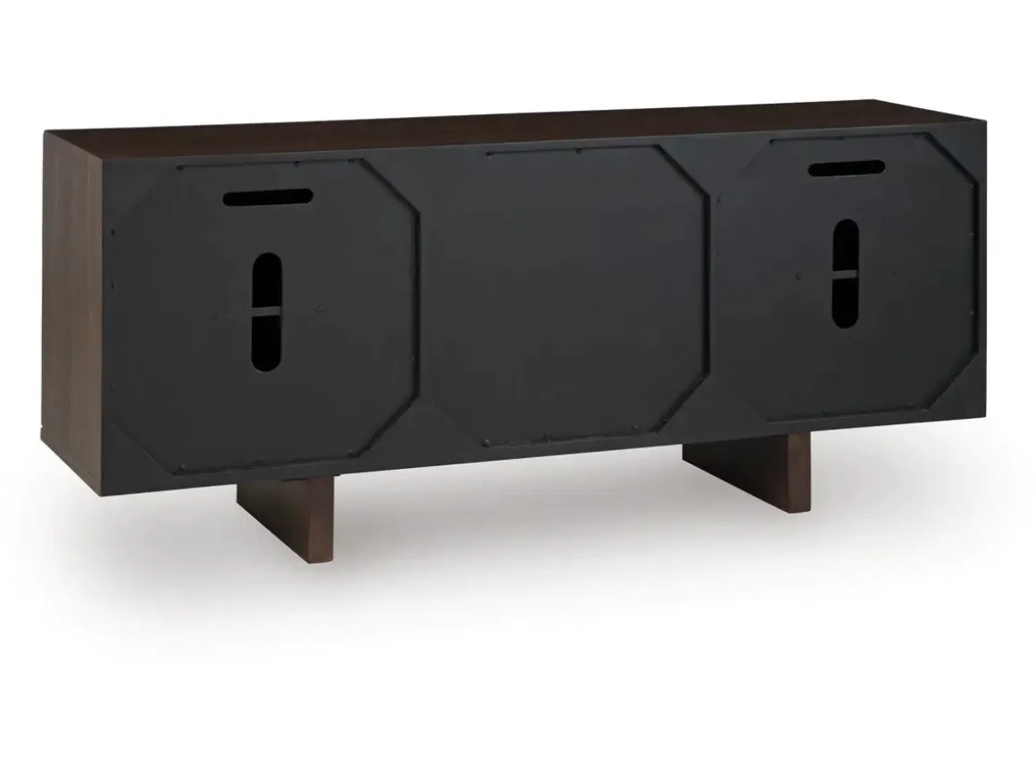 Kydler Media Console In Medium Brown