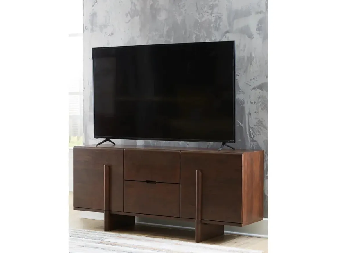 Kydler Media Console In Medium Brown