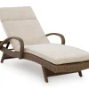 Laguna Heights Outdoor Lounge Chaise In Beige