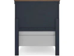 Landocken Panel Bed In Brown/Blue, Twin