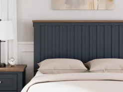 Landocken Panel Bed In Brown/Blue, Twin