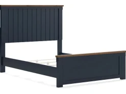Landocken Panel Bed In Brown/Blue, Twin