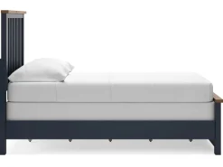 Landocken Panel Bed In Brown/Blue, Twin